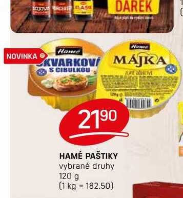 HAMÉ PAŠTIKY vybrané druhy 120 g