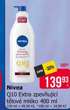 NIVEA zpevňující tělové mléko 400 ml