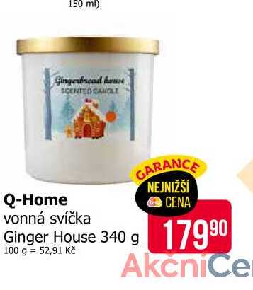 Q-Home vonná svíčka Ginger House 340 g