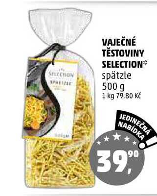 VAJEČNÉ TĚSTOVINY SELECTION spätzle, 500 g
