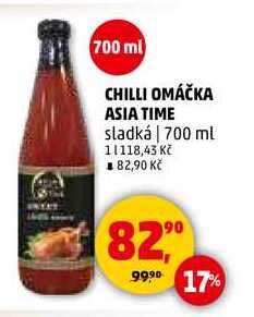 CHILLI OMÁČKA ASIA TIME, 700 ml