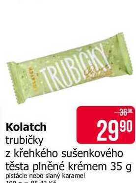 Kolatch trubičky z křehkého sušenkového těsta plněné krémem 35 g