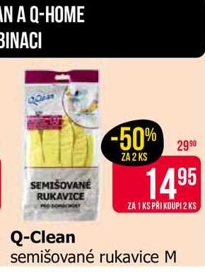 Q-Clean semišované rukavice M