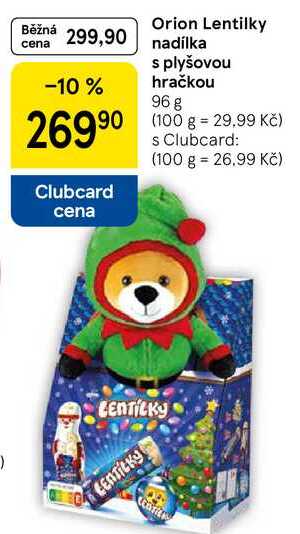 Orion Lentilky nadílka s plyšovou hračkou, 96 g