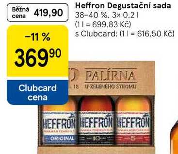 Heffron Degustační sada 38-40 %, 3× 0.2 l