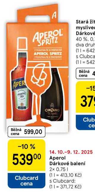 Aperol Dárkové balení, 2× 0,75 l