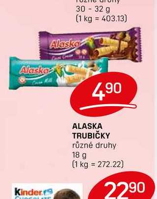 ALASKA TRUBIČKY různé druhy 18 g