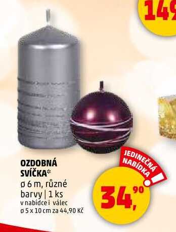 OZDOBNÁ SVÍČKA, 1 ks
