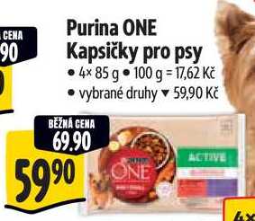 Purina ONE Kapsičky pro psy, 4x 85 g