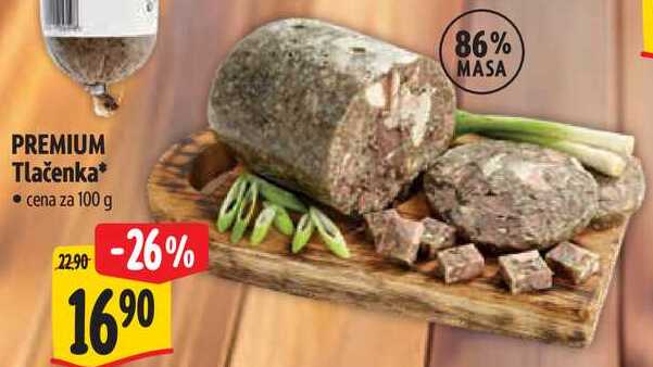 PREMIUM Tlačenka, cena za 100 g 