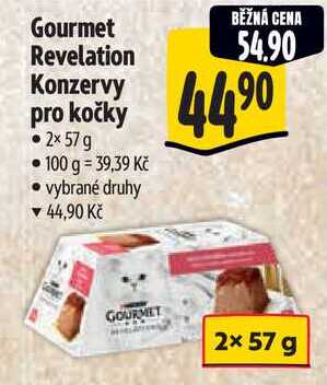 Gourmet Revelation Konzervy pro kočky, 2x 57 g