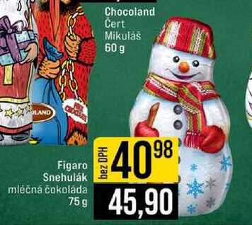 Figaro Sněhulák mléčná čokoláda 75g 