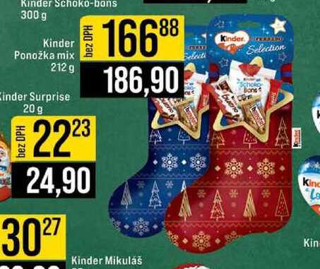 Kinder Ponožka mix 212 g