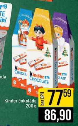 Kinder čokoláda 200 g 