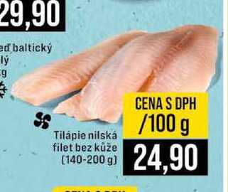 Tilápie nilská filet bez kůže 100 g
