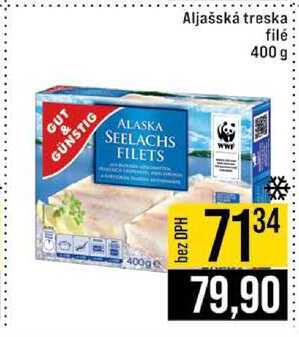 GUT & GÜNSTIG Aljašská treska filé 400 g