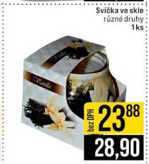 Svíčka ve skle 1 ks