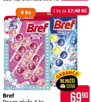 Bref Power Aktiv WC blok 4x50ml, vybrané druhy 200g