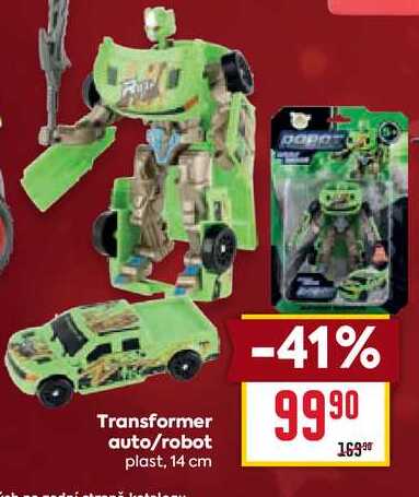 Transformer auto/robot plast, 14 cm