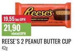 REESE'S 2 PEANUT BUTTER CUP 42g 