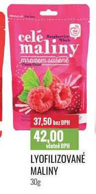 LYOFILIZOVANÉ MALINY 30g 