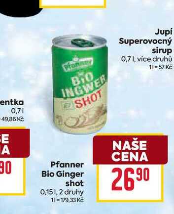 Pfanner Bio Ginger shot 0,15l