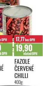 FAZOLE ČERVENÉ CHILLI 400g 