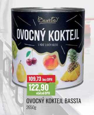 OVOCNÝ KOKTEJL BASSTA 2650g