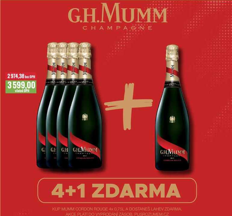 G.H.MUMM CHAMPAGNE 4x0,75l