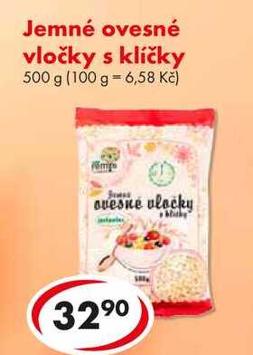 Jemné ovesné vločky s klíčky, 500 g