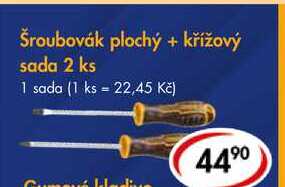 Šroubovák plochý + křížový sada 2 ks