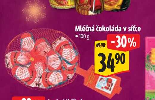 Mléčná čokoláda v síťce  100 g 