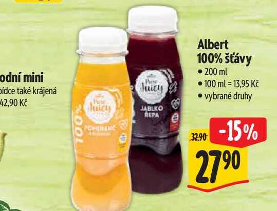 Albert 100% šťávy 200 ml
