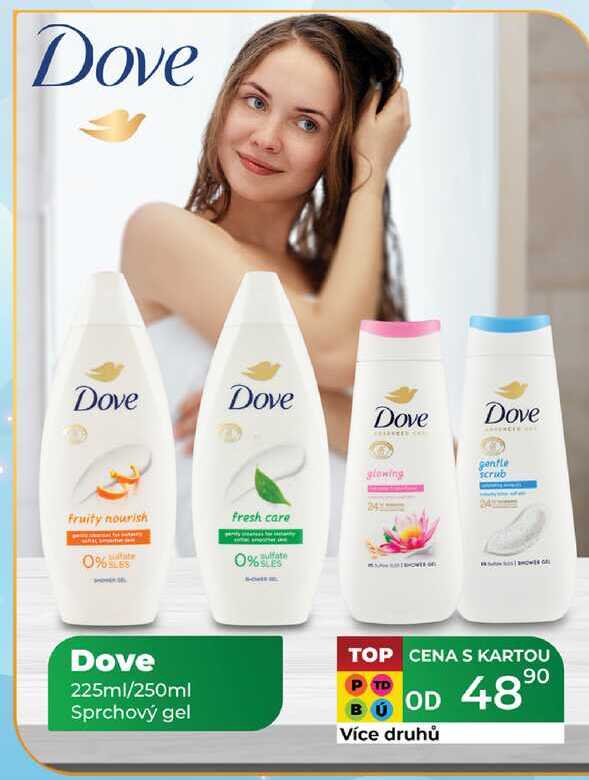 Dove 225ml/250ml Sprchový gel