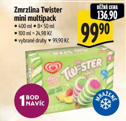 Zmrzlina Twister mini multipack 400 ml 8x50 ml 