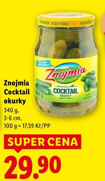 Znojmia Cocktail okurky, 340 g