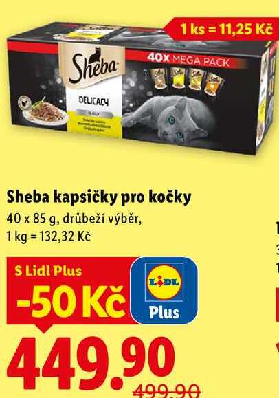 Sheba kapsičky pro kočky, 40x 85 g