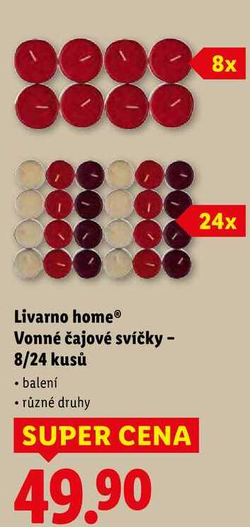 Livarno home Vonné čajové svíčky - 8/24 kusů