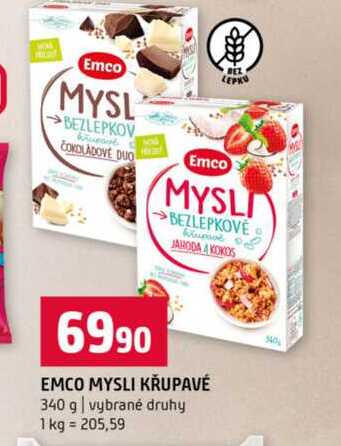 EMCO MYSLI KRUPAVÉ 340 g vybrané druhy 