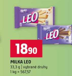 MILKA LEO 33,3 g vybrané druhy
