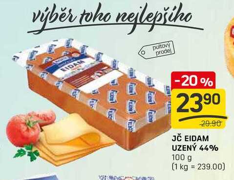 JČ EIDAM UZENÝ 44% 100 g