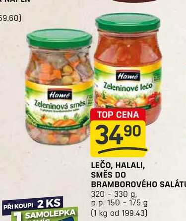 HALALI, SMĚS DO BRAMBOROVÉHO SALÁTU 320-330 g. p.p. 150 - 175 g