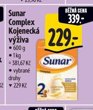 Sunar Complex Kojenecká výživa 600 g