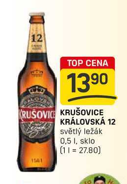 KRUŠOVICE KRÁLOVSKÁ 12 světlý ležák 0,5l