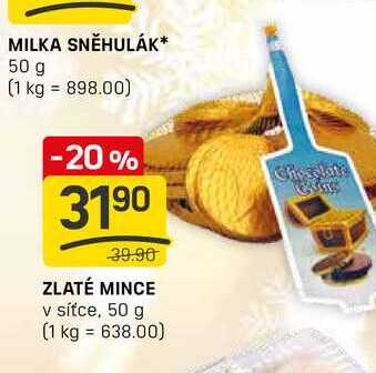 ZLATÉ MINCE v síťce, 50 g