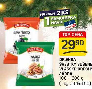 DR.ENSA ŠVESTKY SUŠENÉ VLAŠSKÉ OŘECHY JÁDRA 100 - 200 g