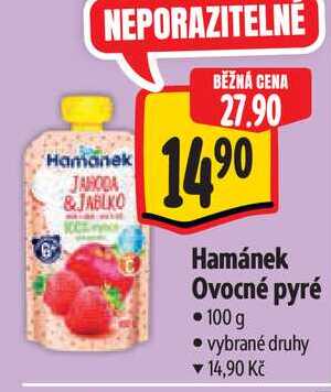 Hamánek Ovocné pyré 100 g