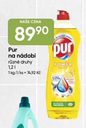 Pur na nádobí různé druhy 1,2l