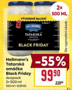 Hellmann's Tatarská omáčka Black Friday duopack 2x 500 ml