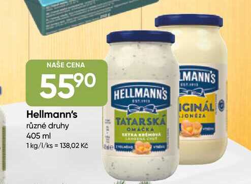 Hellmann's dressing 405 ml, vybrané druhy